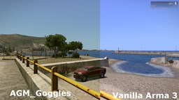 Wearing orange tinted Aviators vs vanilla Arma